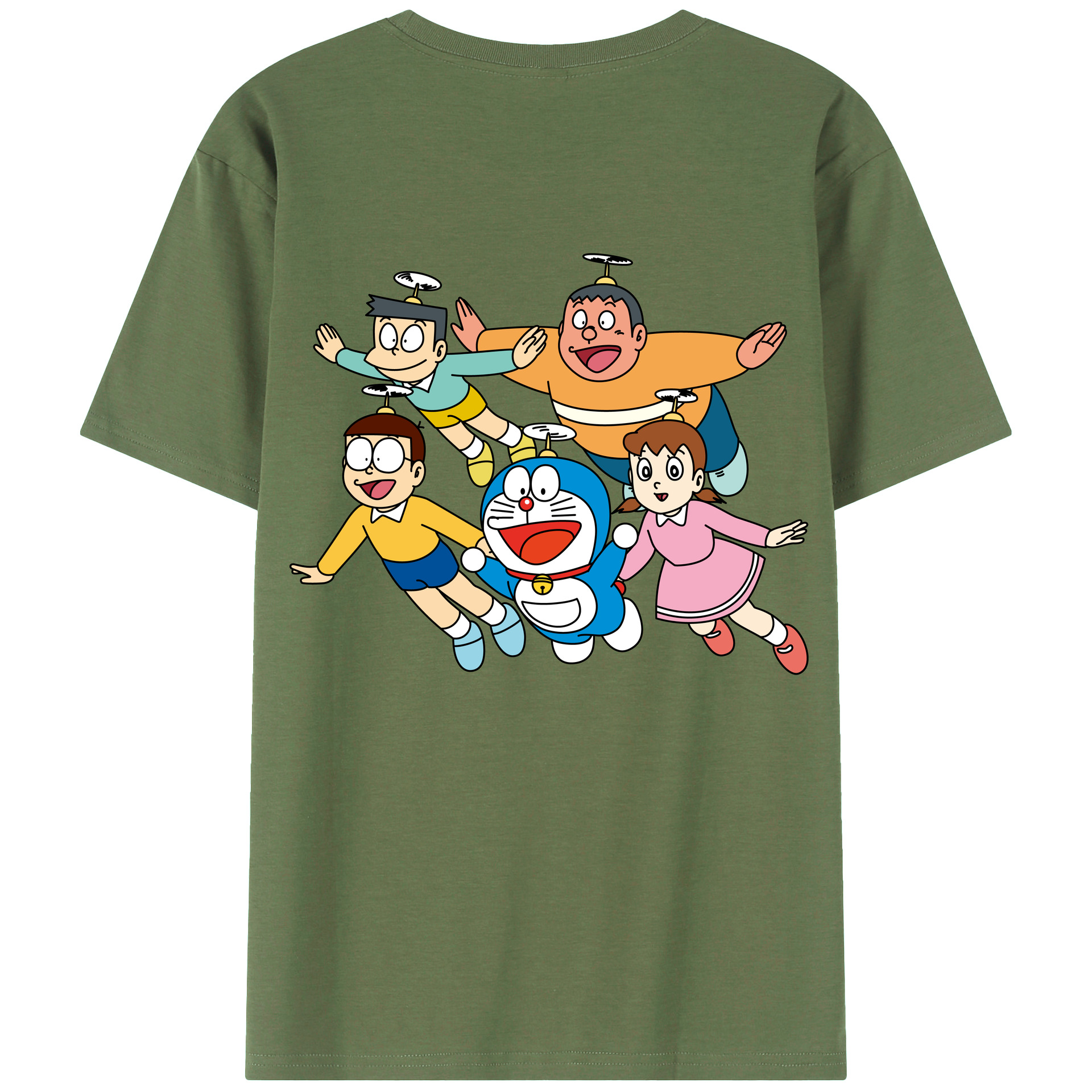（画像用） ドラえもん 骨川 スネ夫 Doraemon Honekawa Suneo 綿100％ メンズ半袖Tシャツ（バックプリント） 通気性